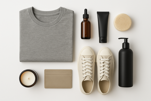 Product collection flat lay